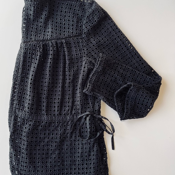 Point Sur Black Eyelet 3/4 Slv Top• 10 - Picture 4 of 8